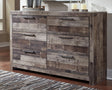 Derekson Multi Gray Dresser front view with all drawers closed