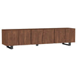 Trask 86-inch mango wood TV stand front view