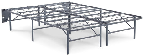 Better Than a Boxspring Gray Full Foundation angled side view