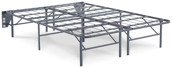 Better Than a Boxspring Gray Full Foundation angled side view