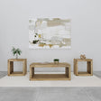 Benton coffee table with open lower shelf in natural mango wood finish