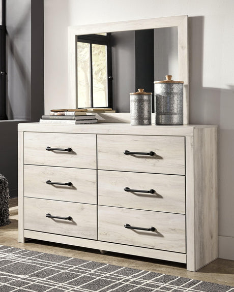 Cambeck Whitewash Dresser and Mirror front view