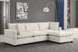 Cloud Beige Fabric Modular Sectional sofa main front view
