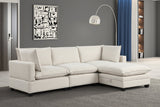 Cloud Beige Fabric Modular Sectional sofa main front view