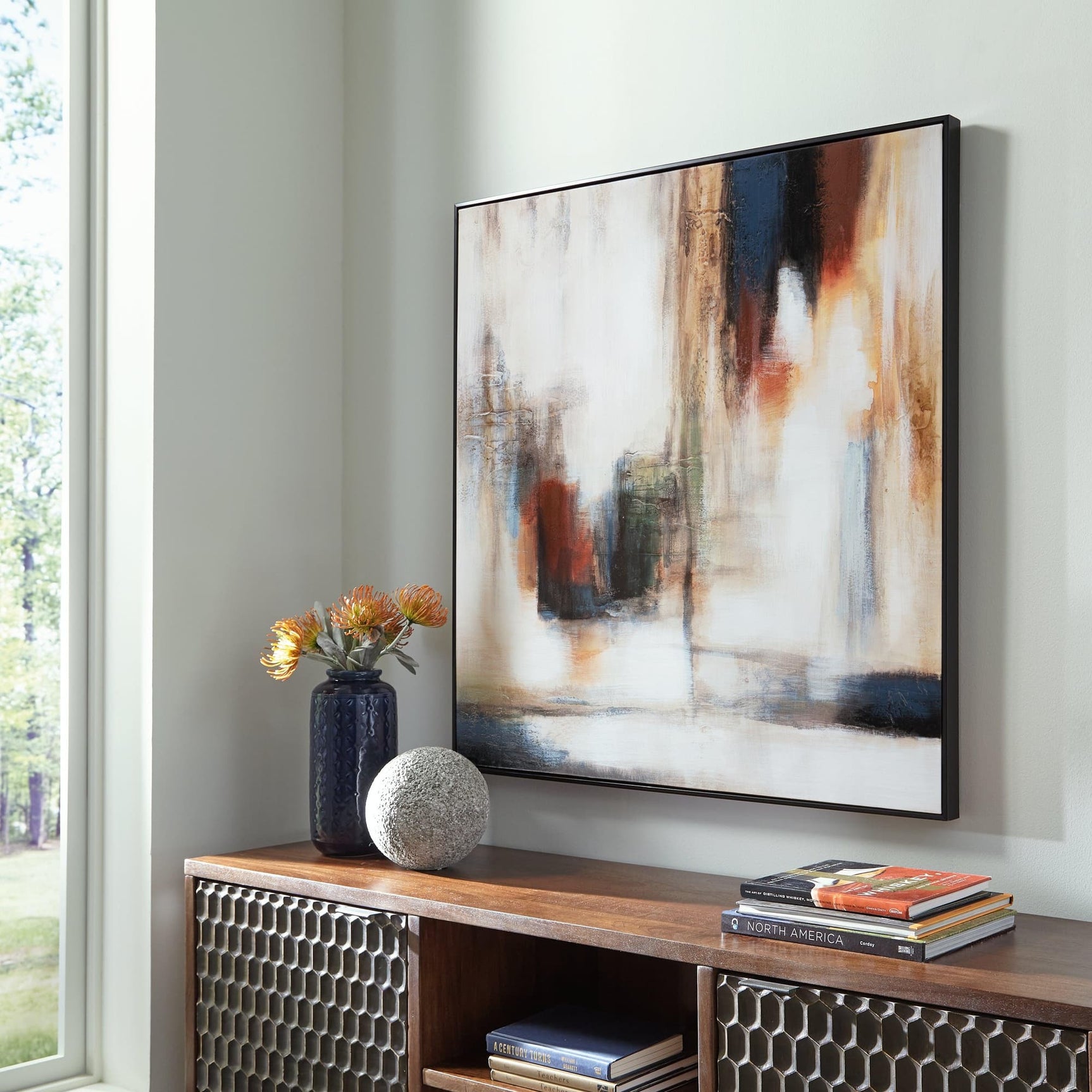 Pigeonford Multi Abstract Wall Art by Ashley, front view