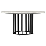 Haven Round Coffee Table showing top view of white marble surface