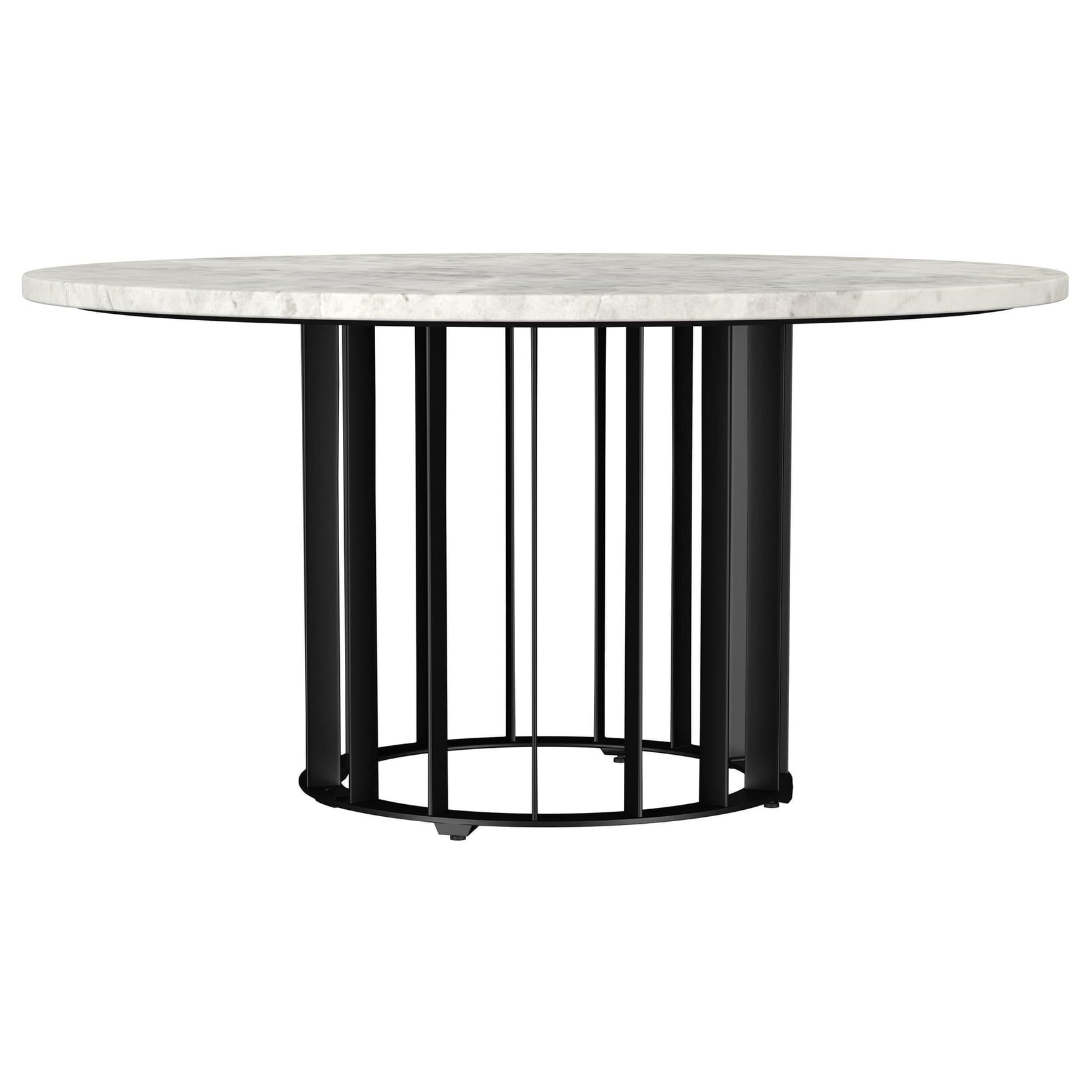 Haven Round Coffee Table showing top view of white marble surface
