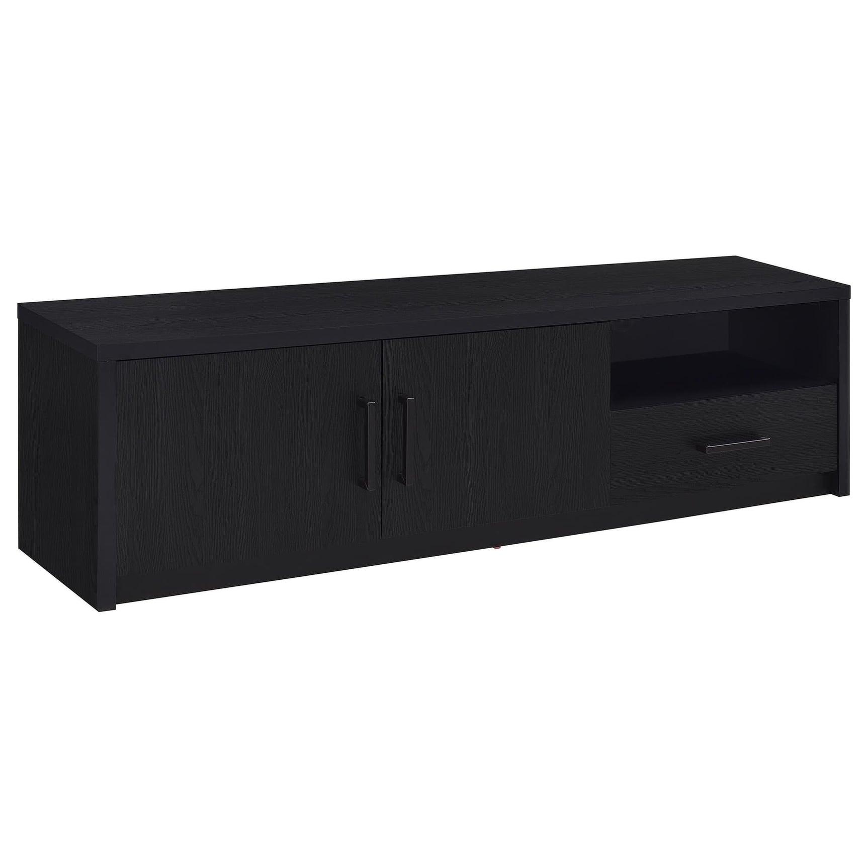 Murray 70-inch black TV stand media console front view