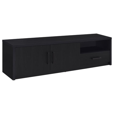 Murray 70-inch black TV stand media console front view
