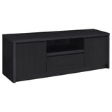 Winfield 60-inch black 2-door TV stand front view