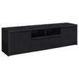 Winfield 78-inch black TV stand front view