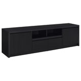 Winfield 78-inch black TV stand front view