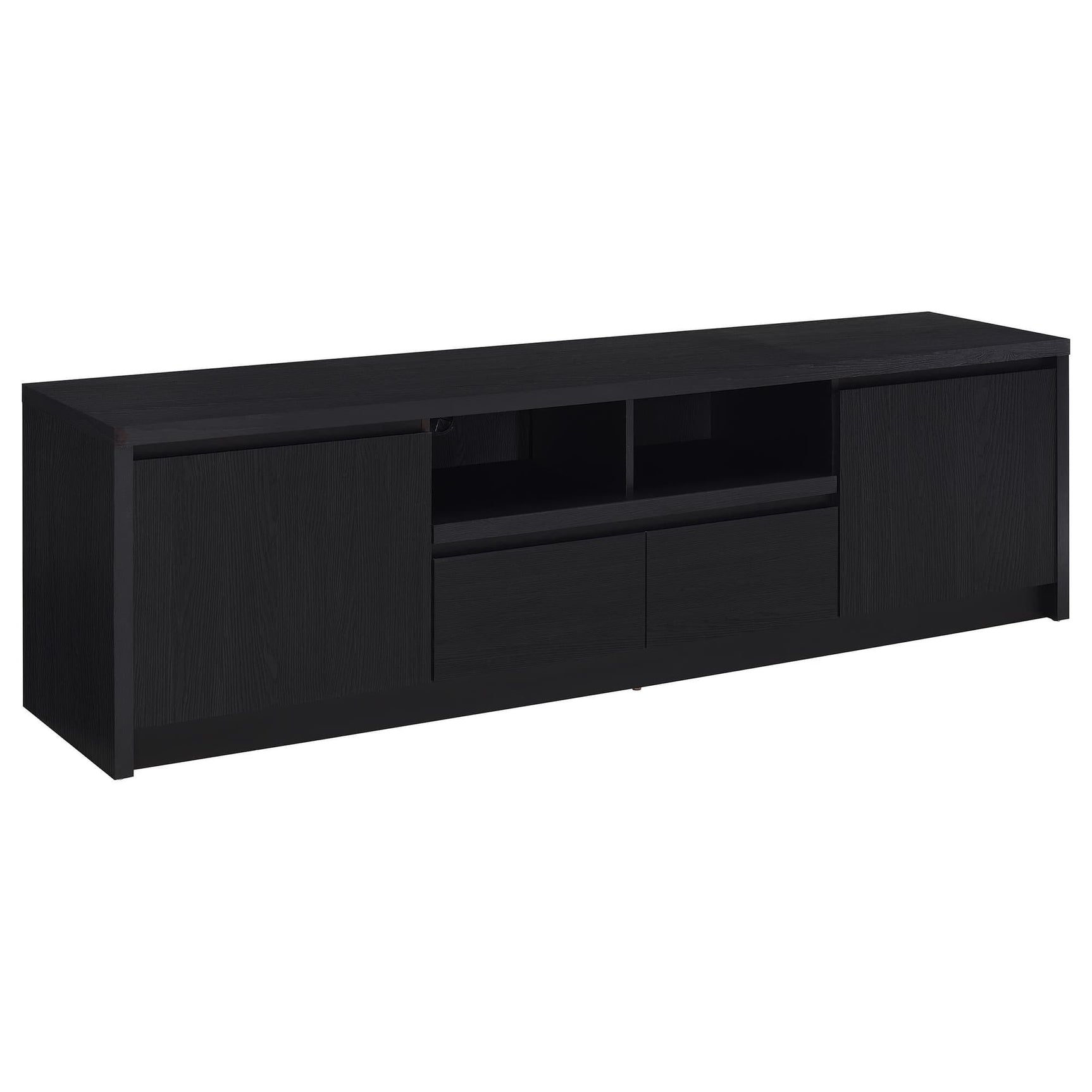 Winfield 78-inch black TV stand front view