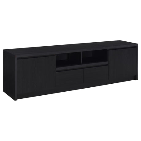 Winfield 78-inch black TV stand front view