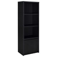 Winfield 3-shelf media tower in black, front view