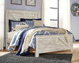 Bellaby Whitewash Queen Crossbuck Panel Bed front view