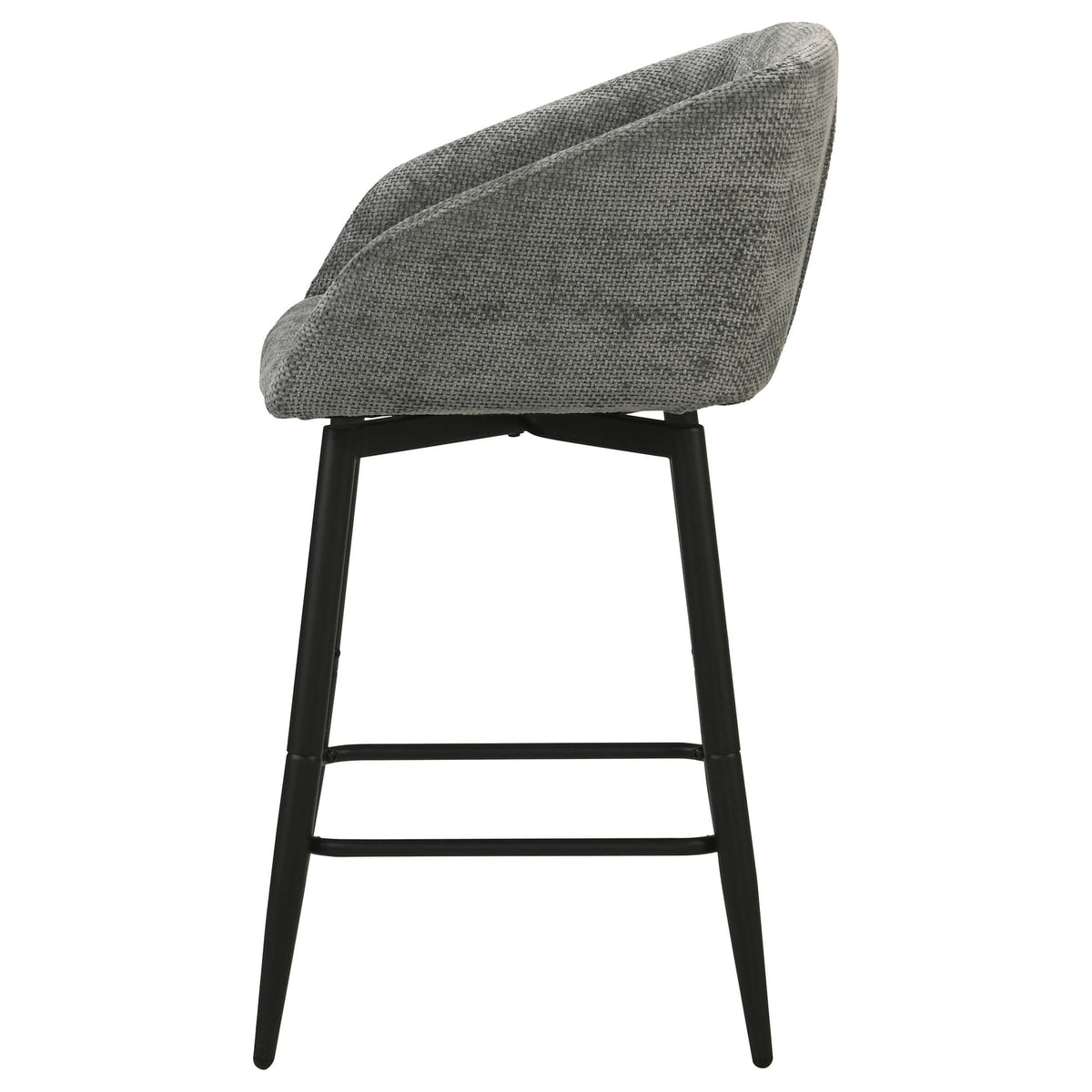 Rainer Fabric Upholstered Swivel Counter Height Chair Charcoal Set of 2 — product image 5
