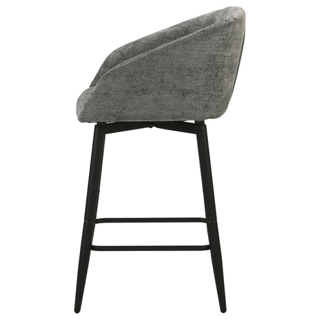 Rainer Fabric Upholstered Swivel Counter Height Chair Charcoal Set of 2 — product image 5