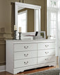 Anarasia White Dresser and Mirror front angle