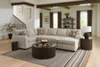 Figil Reckon Taupe Sectional sofa main front view