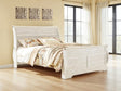 Willowton Whitewash King Sleigh Bed front view