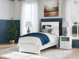 Bostwick Shoals White Twin Panel Bed front view