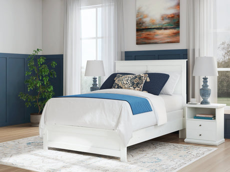 Bostwick Shoals White Full Panel Bed frontal view