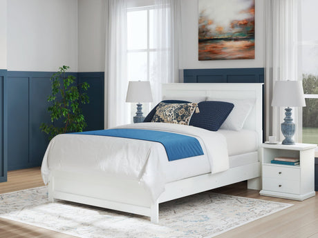 Bostwick Shoals White Queen Panel Bed - front view