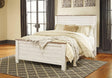 Willowton Whitewash King Panel Bed front angle