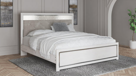 Altyra White King Panel Bed - front view