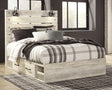 Cambeck Whitewash Queen Panel Bed with 4 Storage Drawers front view