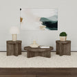 Kinkaid solid mango wood coffee table in brown, front angle