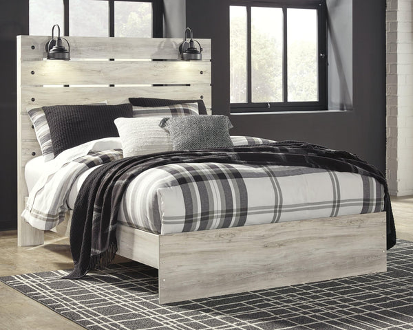 Cambeck Whitewash Queen Panel Bed front view