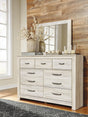 Bellaby Whitewash Dresser and Mirror - front view