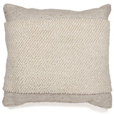 Rowcher Gray and White striped pillow front view