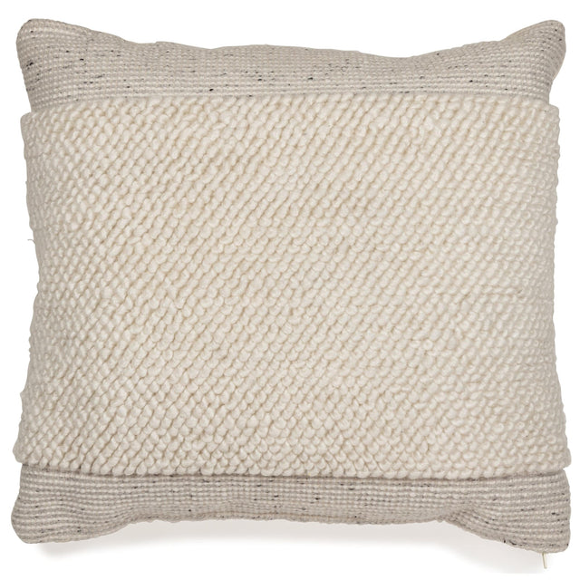 Rowcher Gray and White striped pillow front view