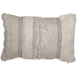 Standon Gray and White Striped Pillow front view