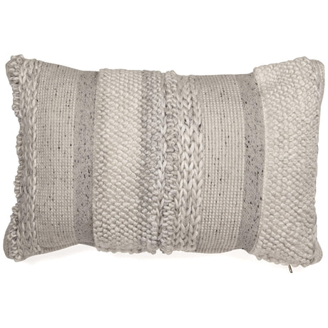 Standon Gray and White Striped Pillow front view