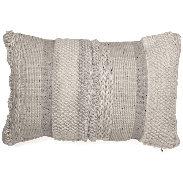 Standon Gray and White Striped Pillow front view