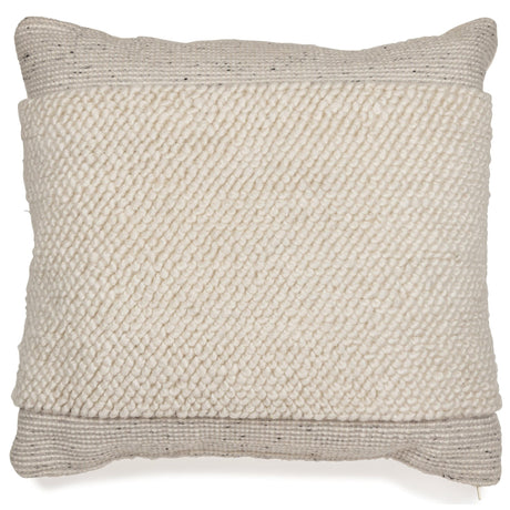 Front view of Rowcher gray and white striped pillow