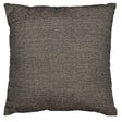 Edelmont black and linen striped pillow front view
