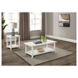 Payne 2-piece distressed white coffee and end table set, front view