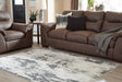 Mazatl Multi 7'10" x 10'2" Rug front view on floor