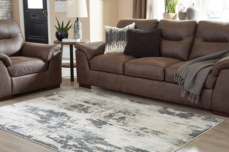 Mazatl Multi 7'10" x 10'2" Rug front view on floor
