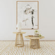 Touhy 2-piece round coffee table in natural mango wood, front view