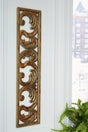 Candelario Natural Scroll Wood Wall Decor front view