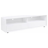 Ellice 71-inch white TV stand front angle