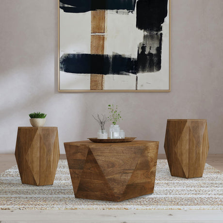 Zalika coffee table hexagonal design top view