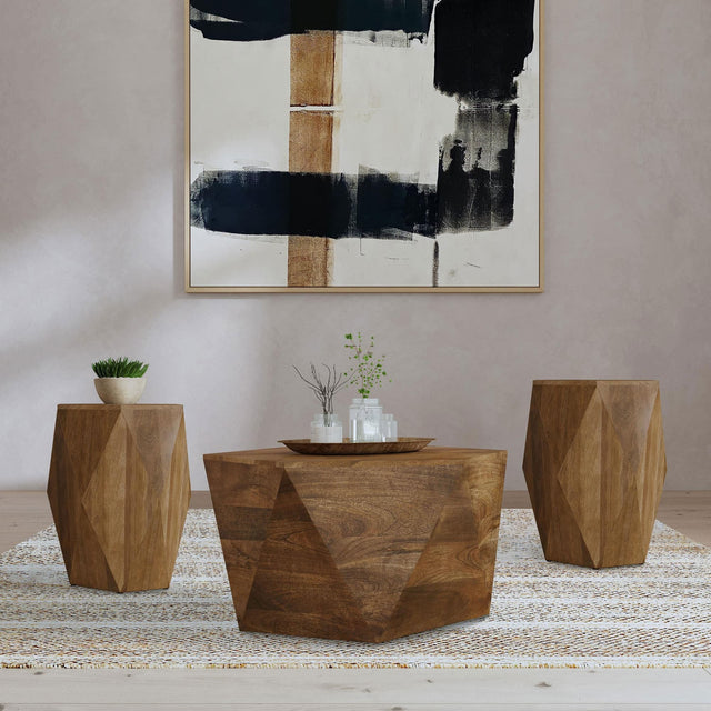 Zalika coffee table hexagonal design top view