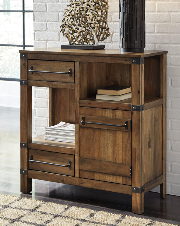 Roybeck Light Brown Bronze Accent Cabinet front view